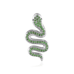 Pendentif en argent et Tsavorite de Tanzanie