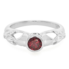 Bague en argent et Rhodolite du Brésil