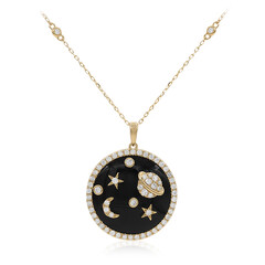 Collier en or et Onyx noir (CIRARI)