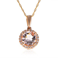 Collier en or et Morganite AAA