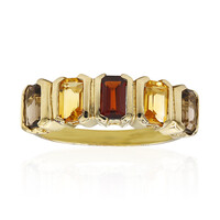 Bague en argent et Grenat du Mozambique