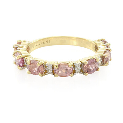 Bague en or et Saphir Padparadscha non chauffé (AMAYANI)