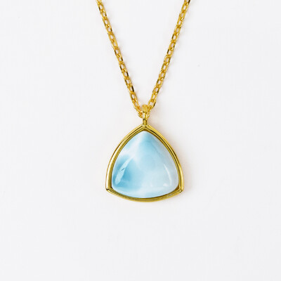 Collier en argent et Larimar