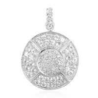 Pendentif en argent et Saphir blanc