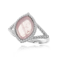 Bague en argent et Quartz rose