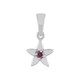 Pendentif en argent et Diamant pourpre I2