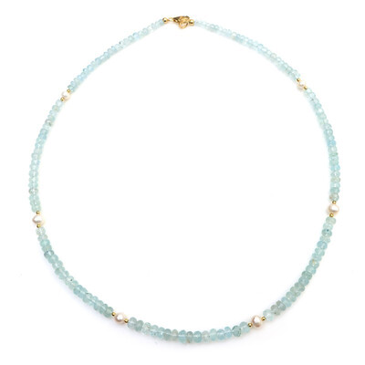 Collier en argent et Aigue-marine du Brésil