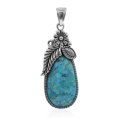 Pendentif en argent et Turquoise bleue de Mohavie (Art of Nature)