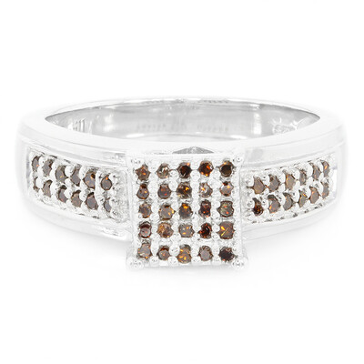 Bague en argent et Diamant fantaisie