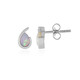 Boucles d'oreilles en argent et Opale d'Australie