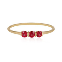 Bague en or et Spinelle rouge noble
