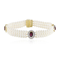 Bracelet en argent et Grenat Rhodolite framboise