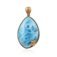 Pendentif en or et Larimar