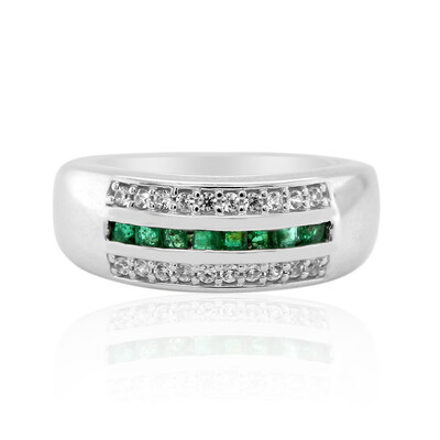 Bague en argent et Emeraude de Zambie