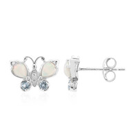 Boucles d'oreilles en argent et Opale Welo