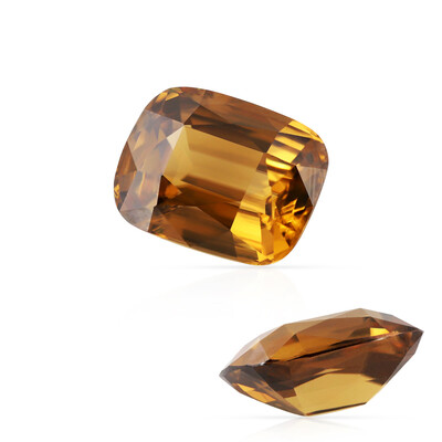 Gemme et Zircon jaune 12,588 ct