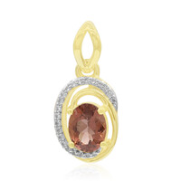 Pendentif en or et Apatite rouge