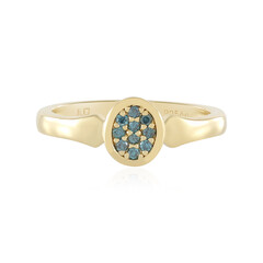 Bague en argent et Diamant bleu I2