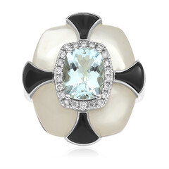 Bague en or et Aigue-Marine du Brésil AAA (CIRARI)