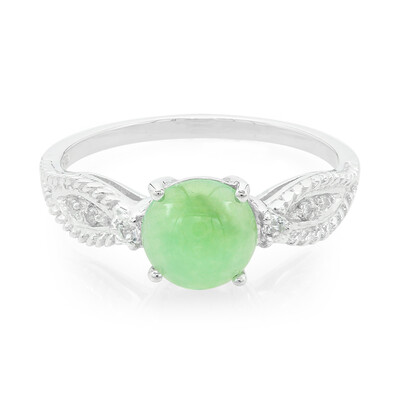 Bague en argent et Chrysoprase impériale