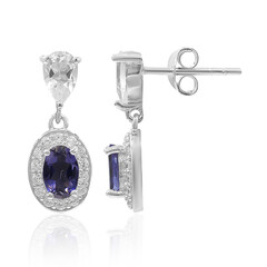 Boucles d'oreilles en argent et Iolite