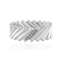 Bague en argent et Diamant champagne I3 (de Melo)