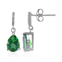 Boucles d'oreilles en argent et Topaze vert papillon