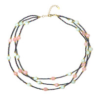 Collier en argent et Hématite dorée (Riya)