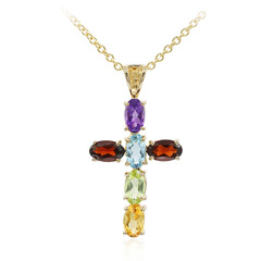 Collier en argent et Grenat du Mozambique