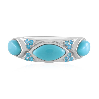 Bague en argent et Turquoise Sleeping Beauty (KM by Juwelo)