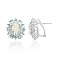 Boucles d'oreilles en argent et Opale Welo