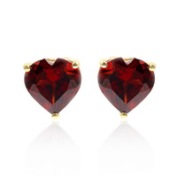 Boucles d'oreilles en or et Grenat du Mozambique