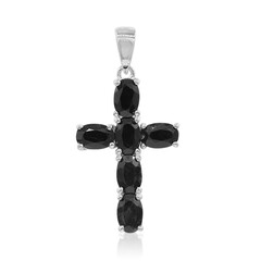 Pendentif en argent et Saphir noir