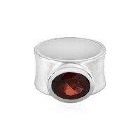 Bague en argent et Grenat du Mozambique