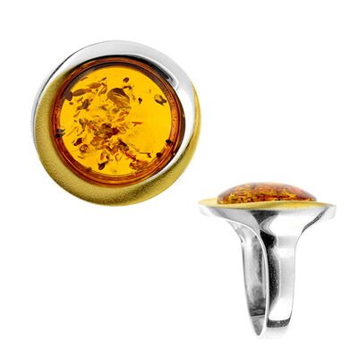 Bague en argent et Ambre baltique (dagen)