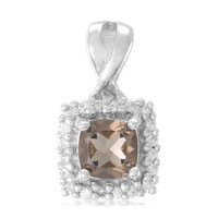 Pendentif en argent et Quartz fumé