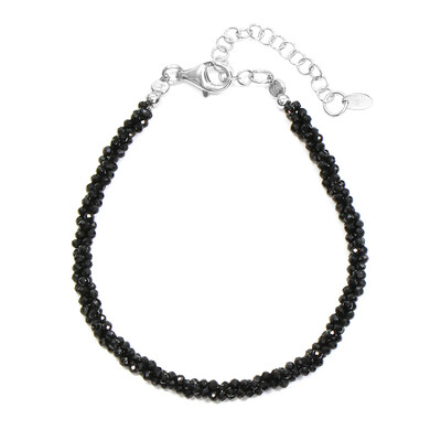 Bracelet en argent et Spinelle noir