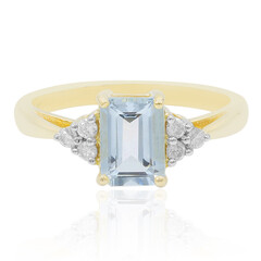 Bague en or et Aigue-marine