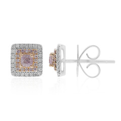 Boucles d'oreilles en or et Diamant SI rose (CIRARI)