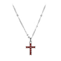 Collier en argent et Grenat du Mozambique