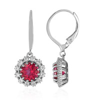Boucles d'oreilles en argent et Topaze rose