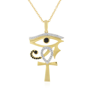 Collier en argent et Spinelle noir