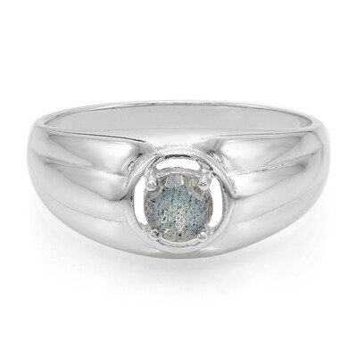 Bague pour homme en argent et Spectrolite