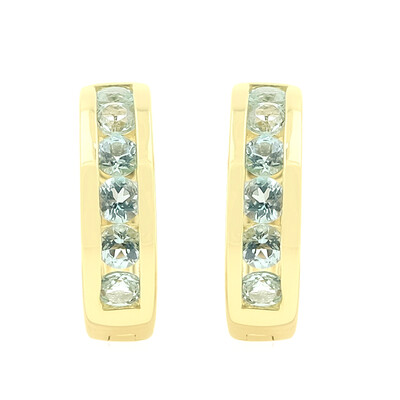 Boucles d'oreilles en or et Tourmaline Paraïba du Nigeria