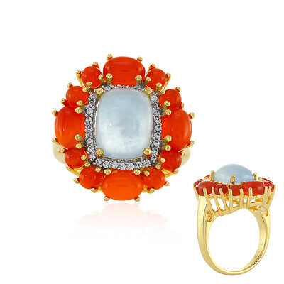 Bague en argent et Aigue-marine