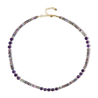 Collier en argent et Saphir mystique  (Riya)