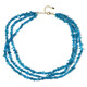 Collier en argent et Apatite bleu néon