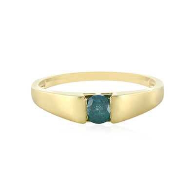 Bague en or et Diamant bleu I3