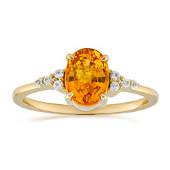 Bague en or et Saphir orange de Ban Ka Cha