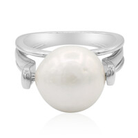 Bague en argent et Perle de culture d'eau douce (TPC)
